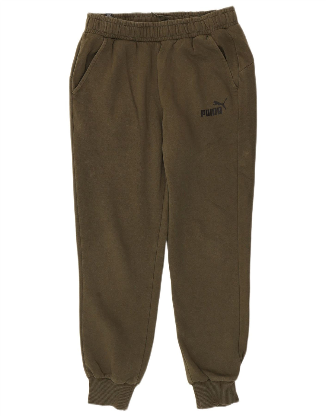 PUMA Mens Tracksuit Trousers Joggers Small  Khaki Cotton