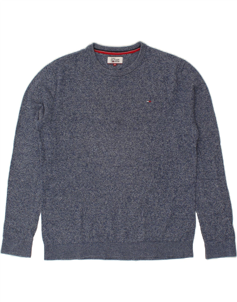 TOMMY HILFIGER Mens Crew Neck Jumper Sweater Medium Navy Blue Flecked | Vintage Tommy Hilfiger | Thrift | Second-Hand Tommy Hilfiger | Used Clothing | Messina Hembry 