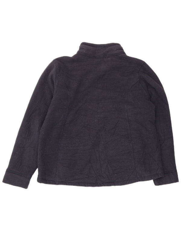 Marks & Spencer Womens Oversized Fleece Jacket UK 18 XL Navy Blue Polyester