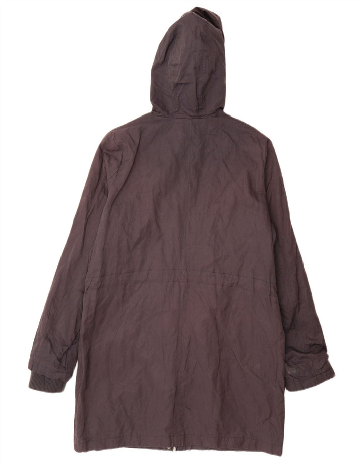 Oasis Womens Hooded Oversized Parka Jacket UK 10 Small Navy Blue Cotton