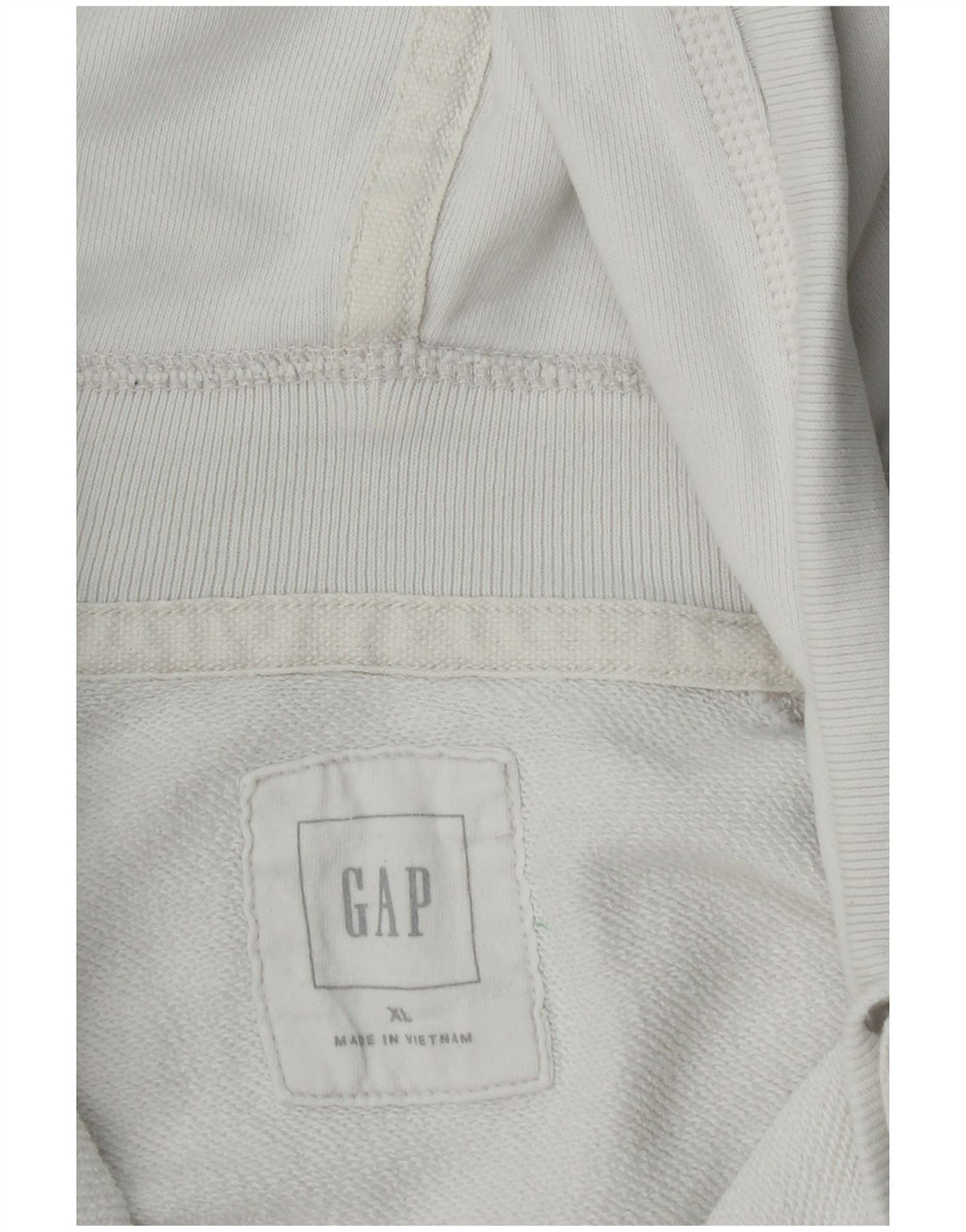 Gap Mens Graphic Zip Hoodie Sweater XL White Cotton