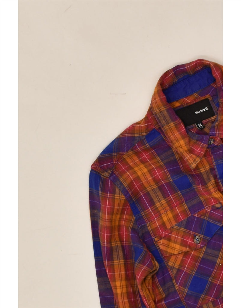 HURLEY Womens Flannel Shirt UK 14 Medium Multicoloured Check Cotton | Vintage Hurley | Thrift | Second-Hand Hurley | Used Clothing | Messina Hembry 