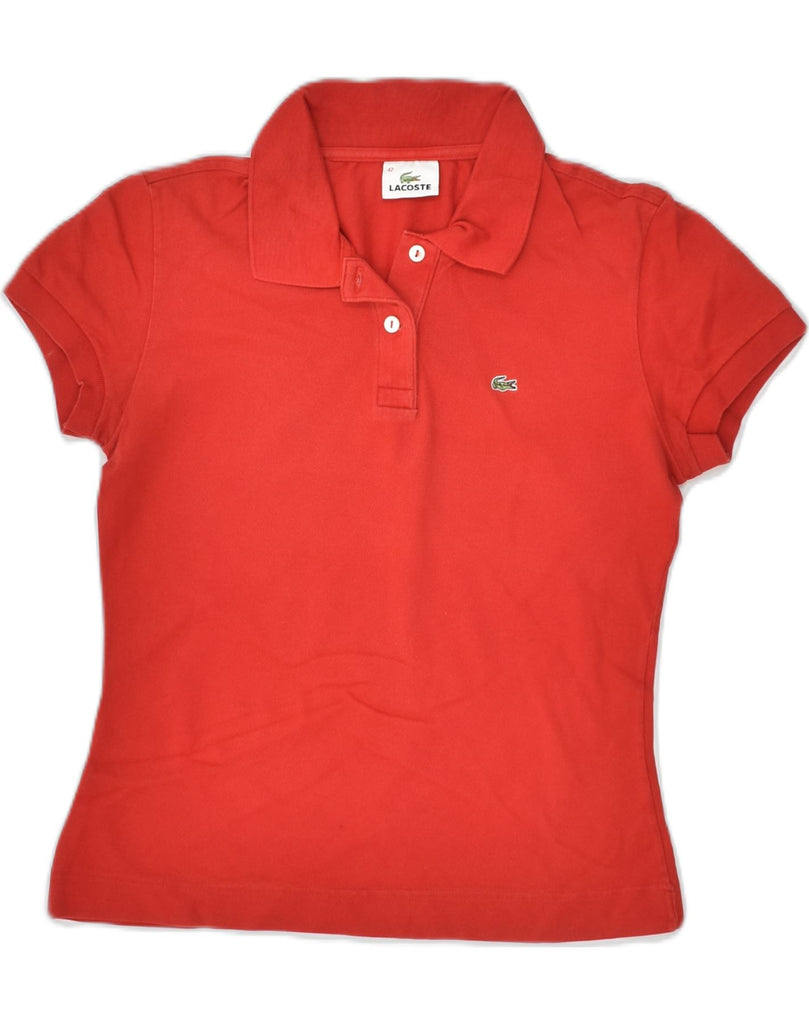 LACOSTE Womens Polo Shirt Size 42 Large Red Cotton | Vintage Lacoste | Thrift | Second-Hand Lacoste | Used Clothing | Messina Hembry 