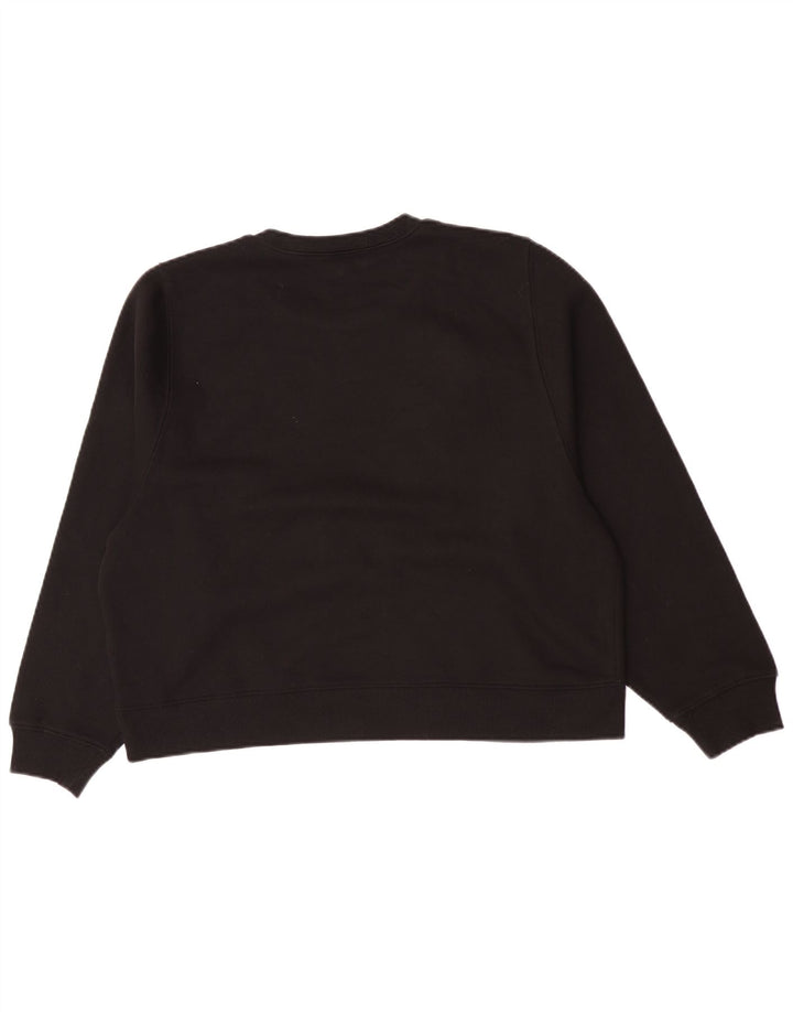 Zara Womens Oversized Sweatshirt Jumper UK 14 Medium Black Cotton