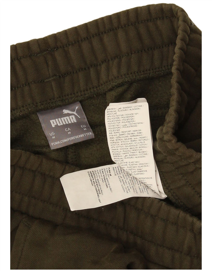 Puma Mens Tracksuit Trousers Joggers Medium Green Cotton