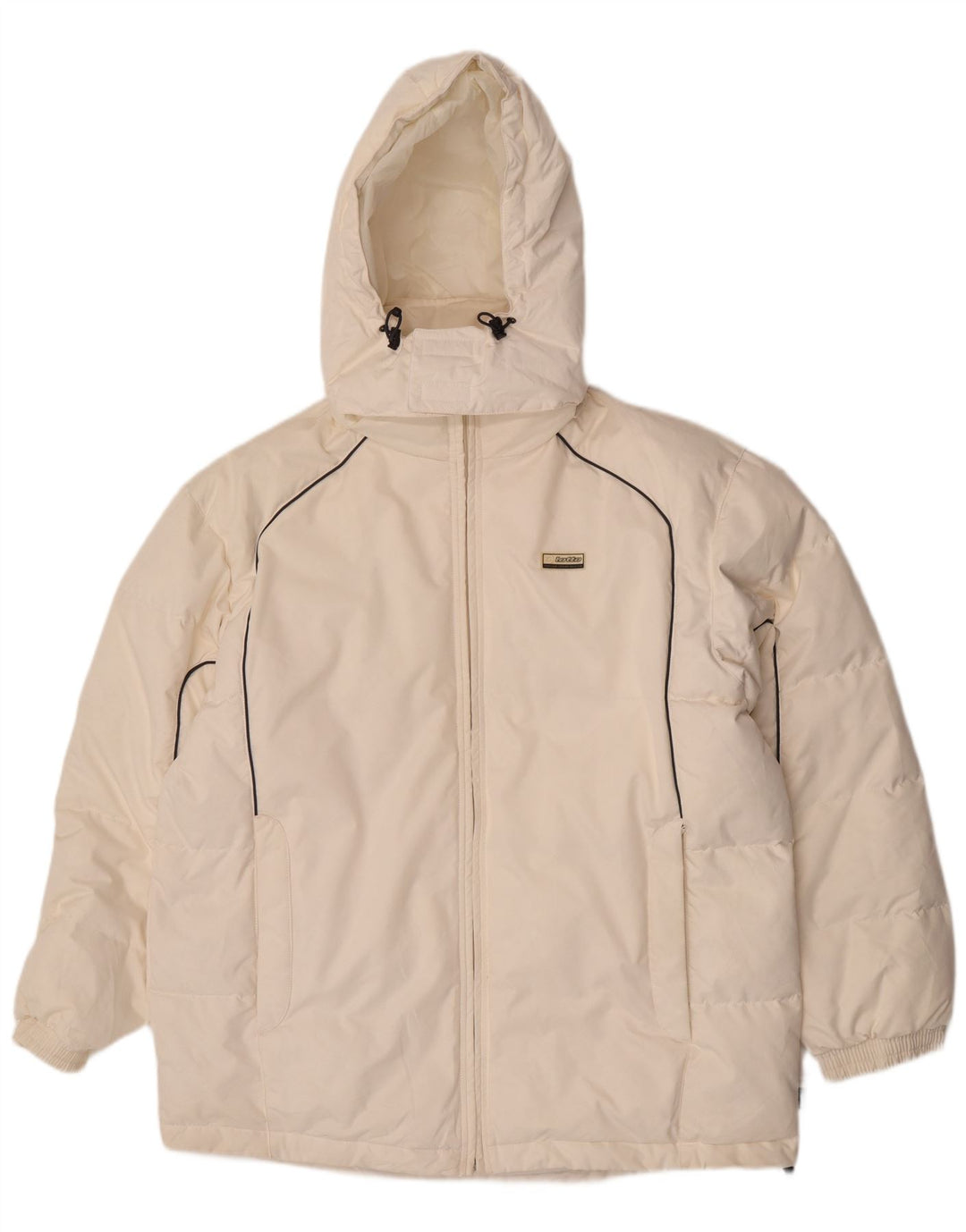 Lotto Mens Hooded Padded Jacket UK 42 XL Off White Polyester