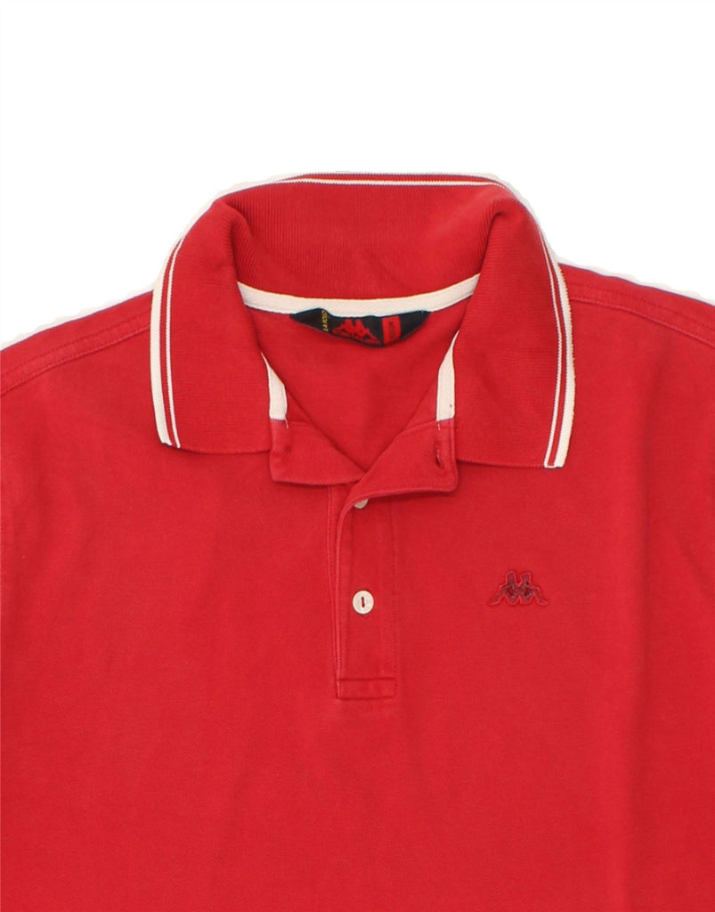 KAPPA Mens Polo Shirt Medium Red Cotton | Vintage Kappa | Thrift | Second-Hand Kappa | Used Clothing | Messina Hembry 