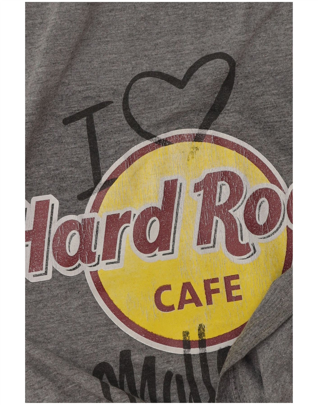 Hard Rock Cafe Womens Mallorca Graphic T-Shirt Top UK 14 Medium Grey