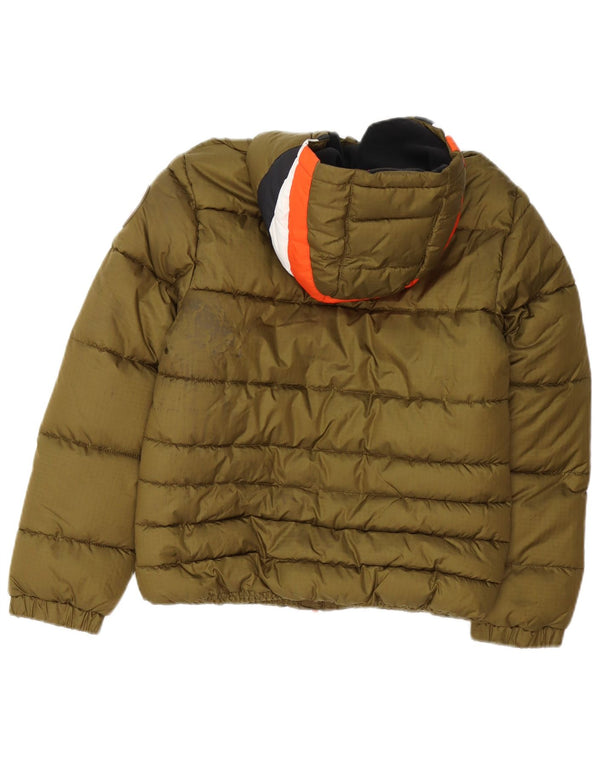 Levi's Boys Hooded Padded Jacket 11-12 Years Khaki Colourblock Polyester