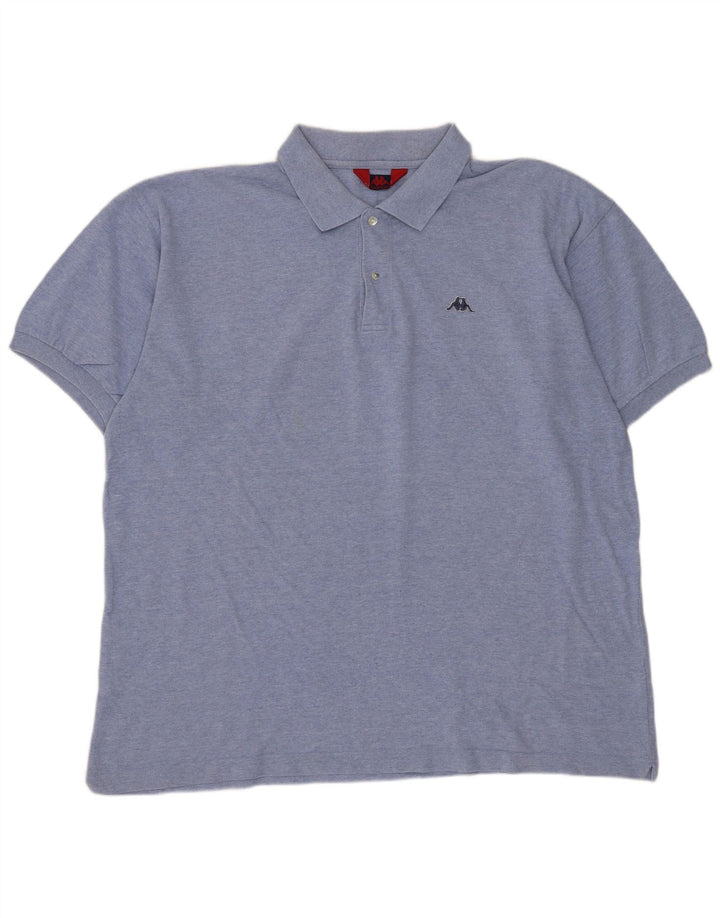 Kappa Mens Polo Shirt Large Blue Cotton