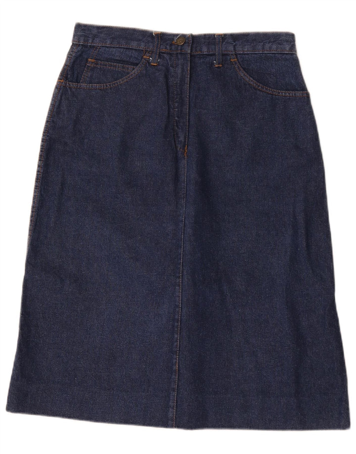 Vintage Womens Denim Skirt W30 Medium Navy Blue