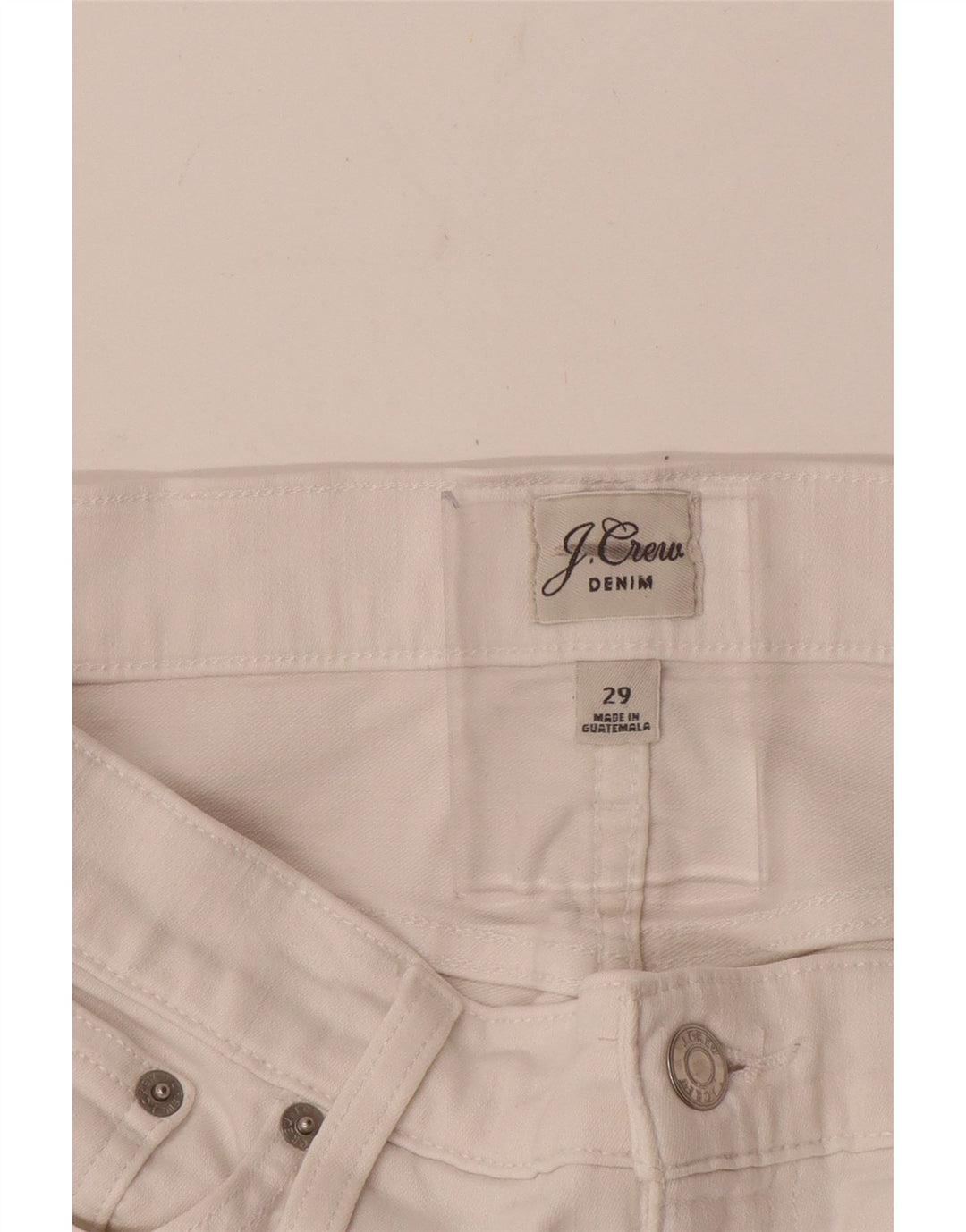 J. Crew Womens Straight Casual Trousers W29 L28 White
