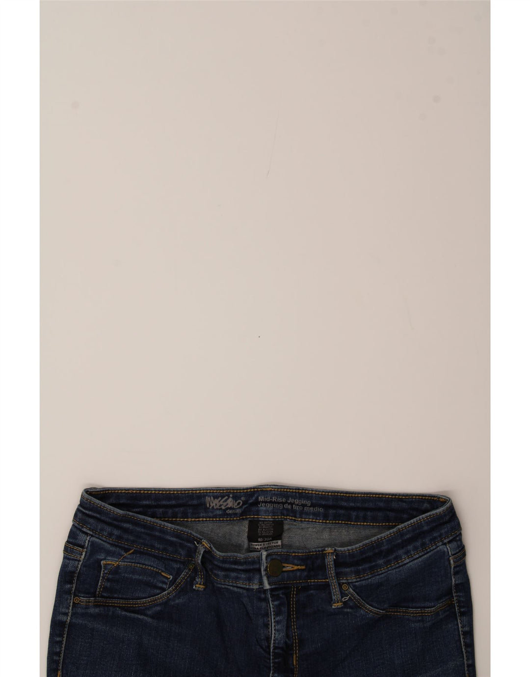 MOSSIMO Womens Mid Rise Jegging Jeans US 10 Large W30 L29 Blue Cotton Vintage Mossimo and Second-Hand Mossimo from Messina Hembry 