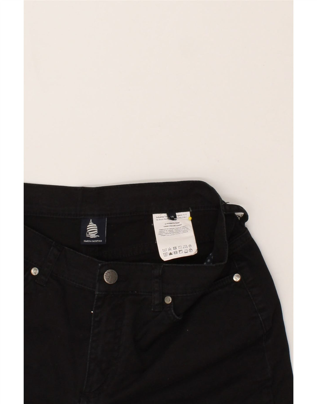 MARINA YACHTING Womens Straight Jeans Medium W29 L29 Black Cotton Vintage Marina Yachting and Second-Hand Marina Yachting from Messina Hembry 