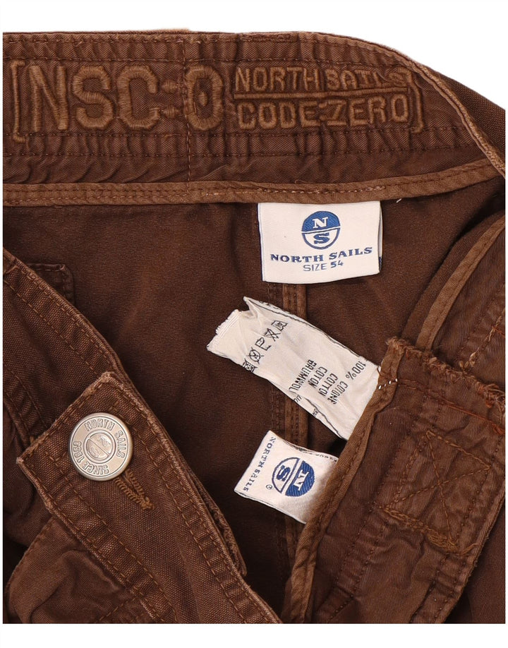 North Sails Mens Cargo Shorts IT 54 2XL W32  Brown Cotton