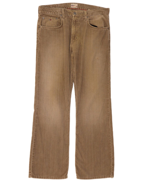 Tommy Hilfiger Womens Bootcut Corduroy Trousers W34 L32 Beige Cotton