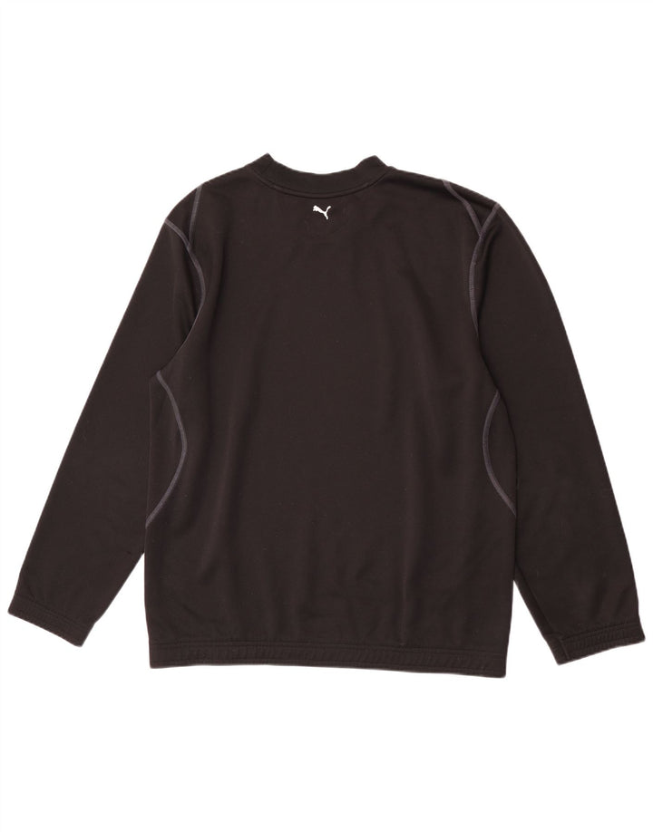 Puma Mens Graphic Sweatshirt Jumper Medium Black Polyester