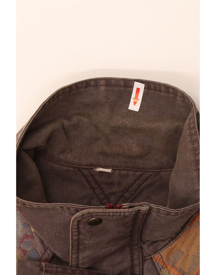 SALEWA Mens Utility Jacket UK 42 XL Grey Colourblock Cotton