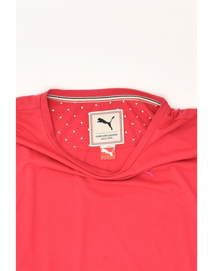 PUMA Womens Top Long Sleeve UK 12 Medium Pink | Vintage Puma | Thrift | Second-Hand Puma | Used Clothing | Messina Hembry 