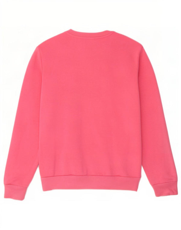 Adidas Womens Oversized Sweatshirt Jumper UK 4/6 XS Pink Cotton