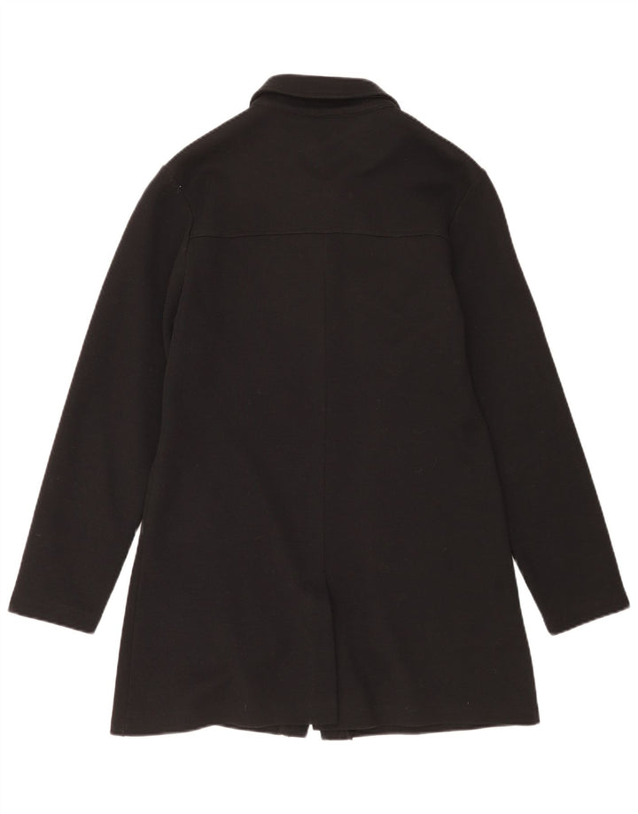 Fairly Womens Overcoat IT 46 Large Black Wool