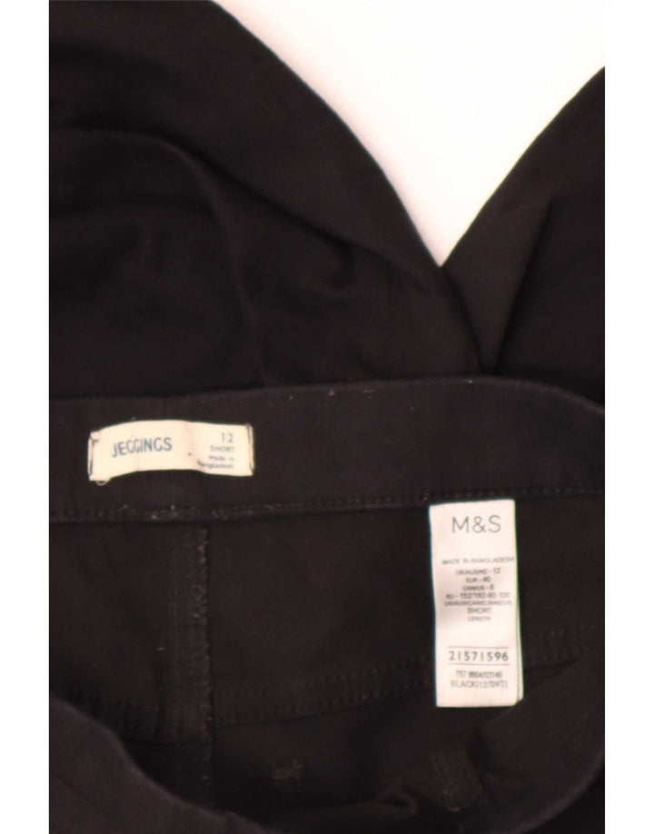 Marks & Spencer Womens Jegging Jeans UK 12 Medium W30 L28 Black Cotton