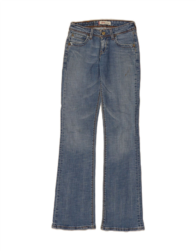 LEVI'S Womens 572 Low Waist Bootcut Jeans W26 L34 Blue Cotton Vintage Levi's and Second-Hand Levi's from Messina Hembry 