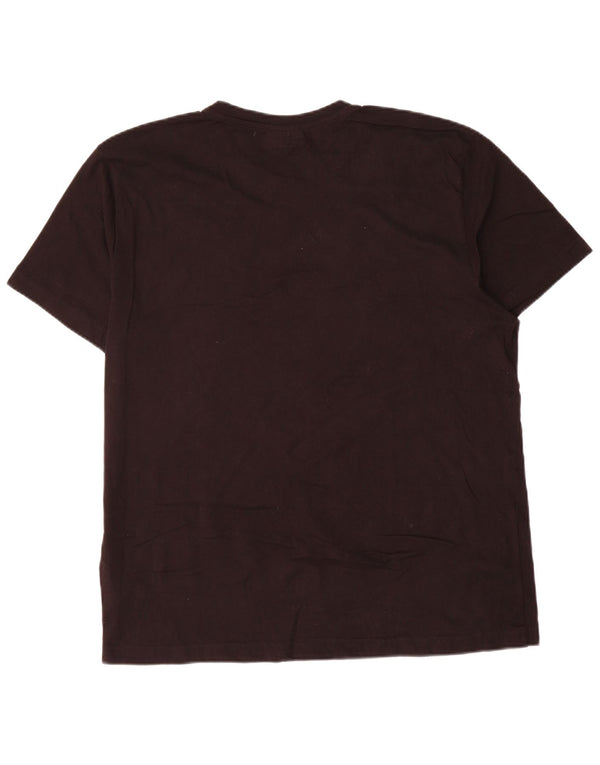 Kappa Mens Short Sleeve T-Shirt Top 2XL Black Cotton