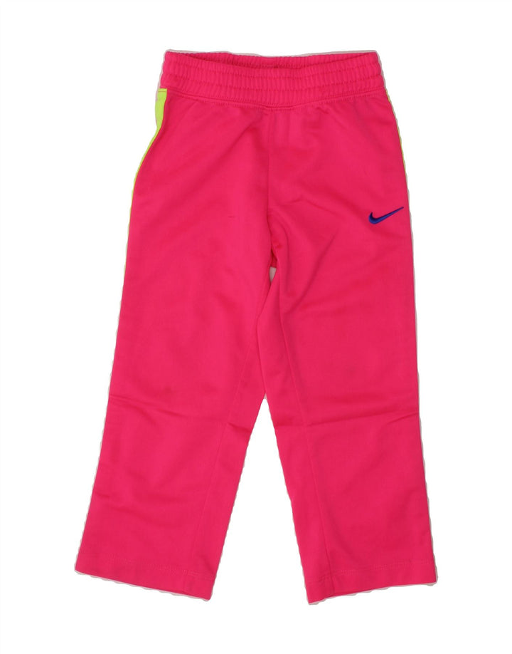 NIKE Girls Tracksuit Trousers 2-3 Years  Pink Colourblock Polyester Vintage Nike and Second-Hand Nike from Messina Hembry 