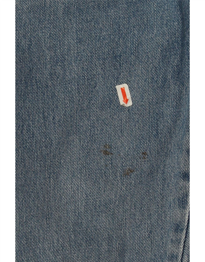 Wrangler Mens Regular Fit Straight Jeans W32 L32 Blue Cotton