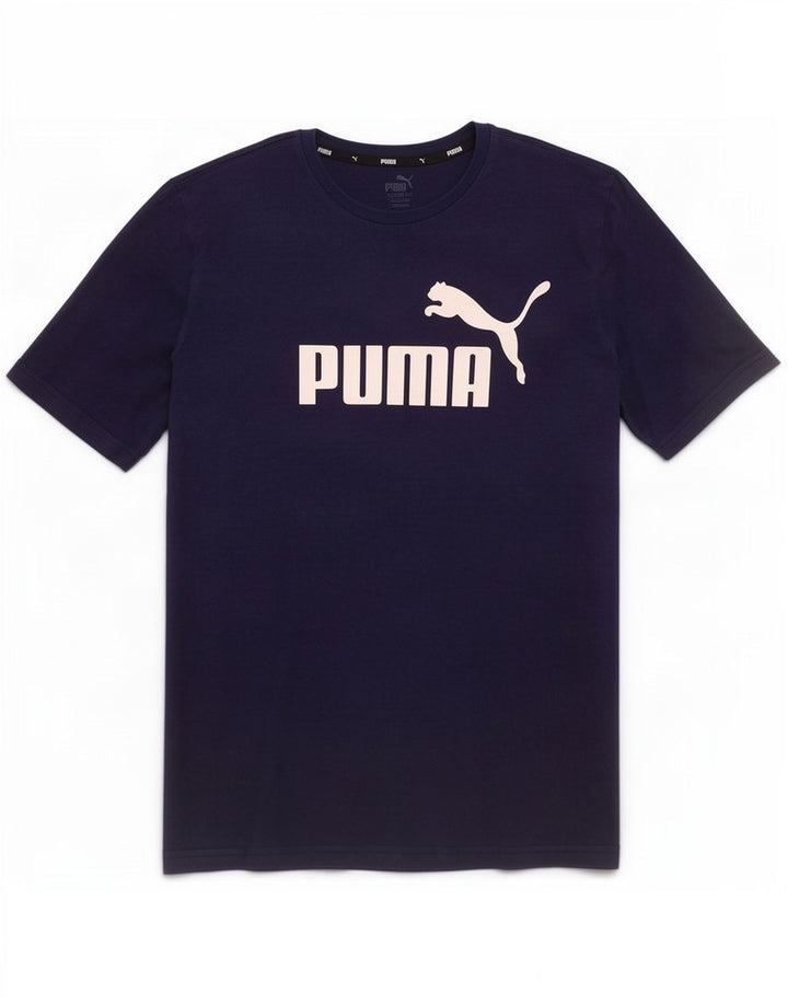 Puma Mens Graphic T-Shirt Top Large Navy Blue