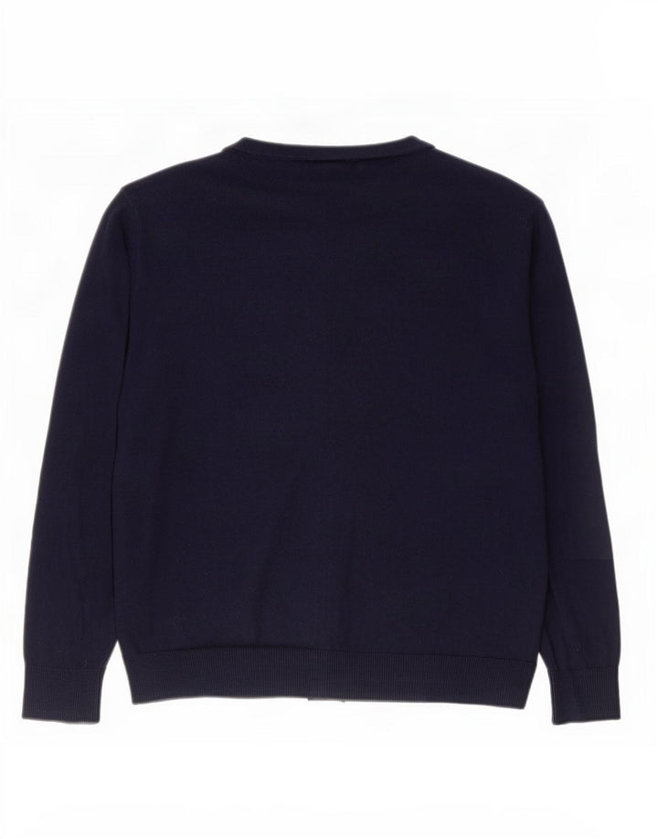 Gap Mens Cardigan Sweater Large Navy Blue Cotton