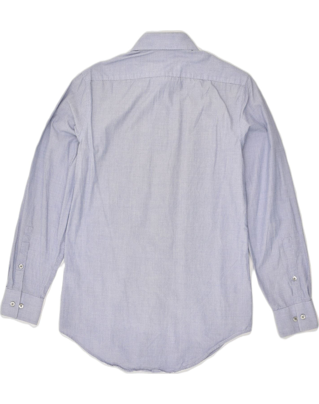 DKNY Mens Slim Fit Shirt Size 14 Small Blue Polka Dot Cotton | Vintage Dkny | Thrift | Second-Hand Dkny | Used Clothing | Messina Hembry 