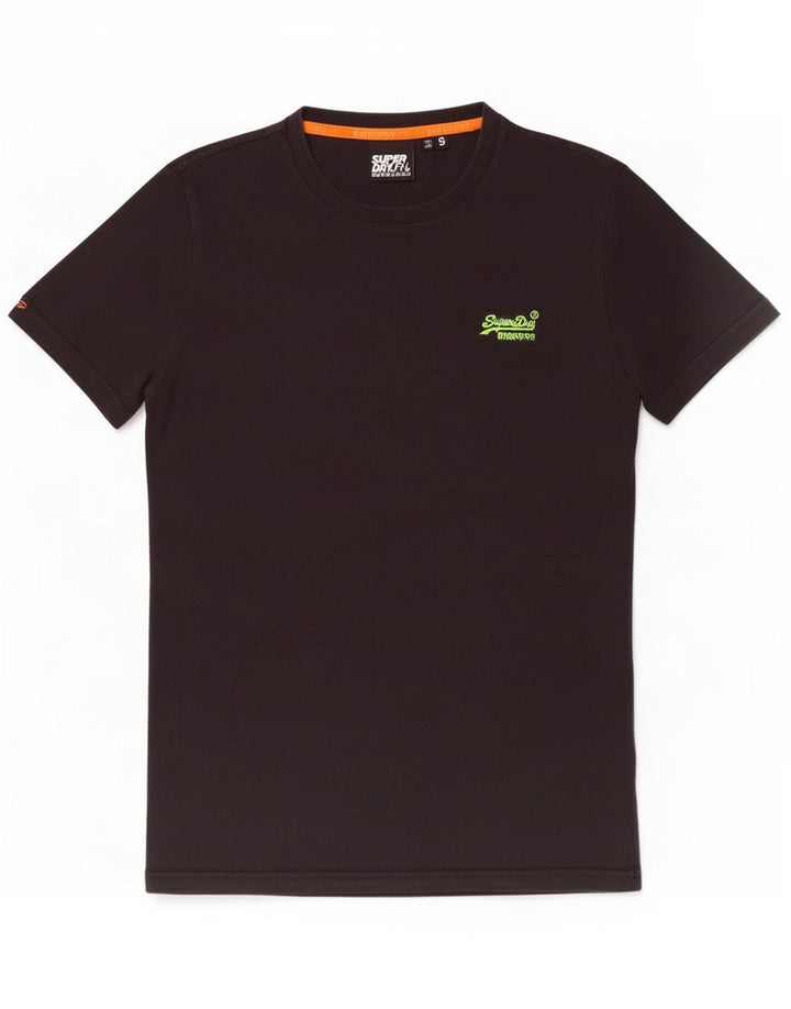 Superdry Mens T-Shirt Top Small Black Cotton