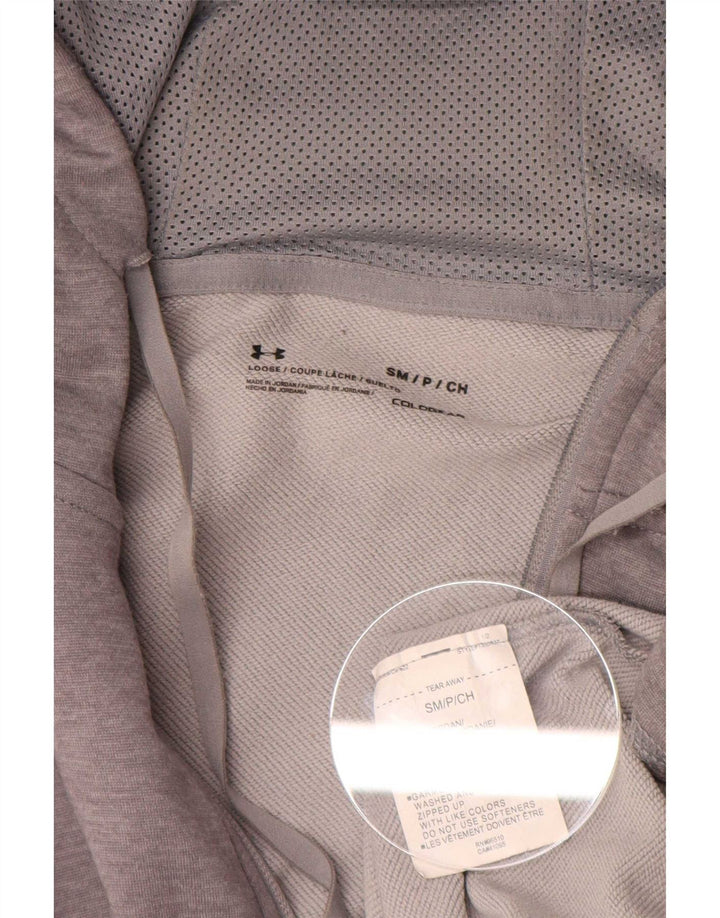 Under Armour Mens Cold Gear Zip Hoodie Sweater Small Grey Polyester