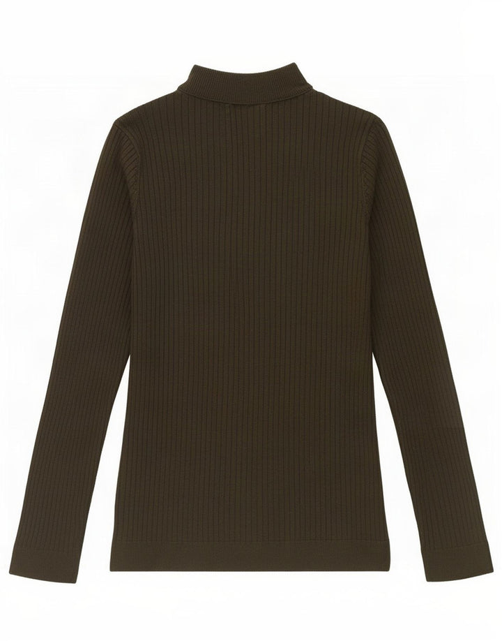 Zara Mens Top Long Sleeve Small Khaki Viscose