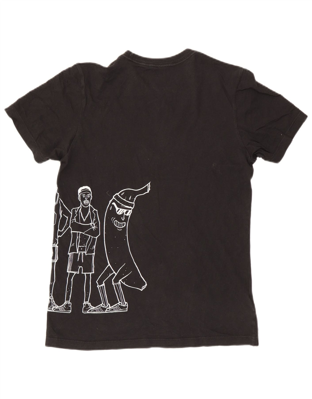 Adidas Mens Graphic T-Shirt Top Small Black Cotton