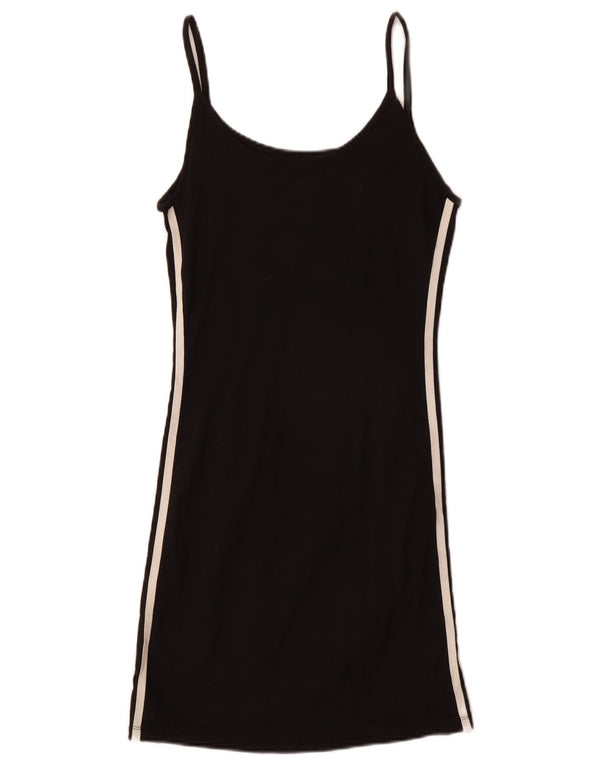 Adidas Womens Bodycon Dress UK 10 Small Black Cotton