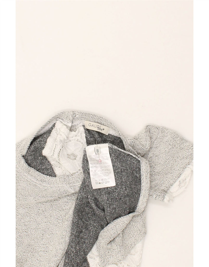 GAUDI Girls Blouse Top 7-8 Years Grey Flecked Cotton | Vintage Gaudi | Thrift | Second-Hand Gaudi | Used Clothing | Messina Hembry 