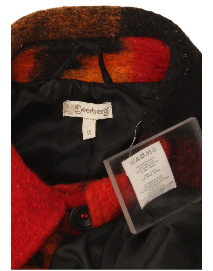 Deerberg Womens Overcoat UK 12 Medium Multicoloured Geometric Wool