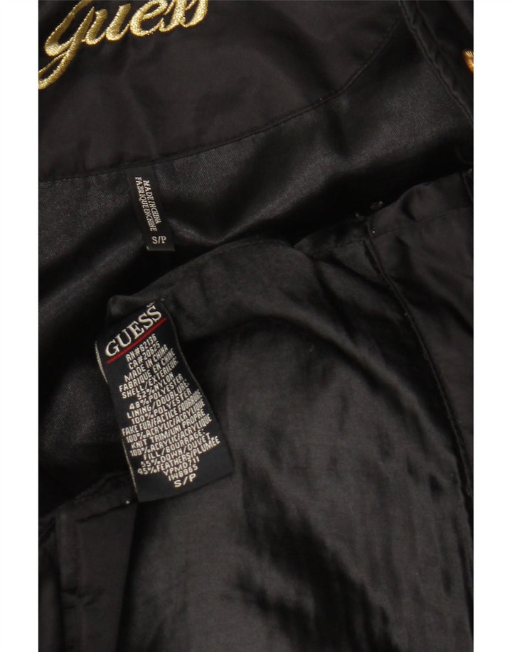 Guess Womens Padded Coat UK 10 Small Black Nylon