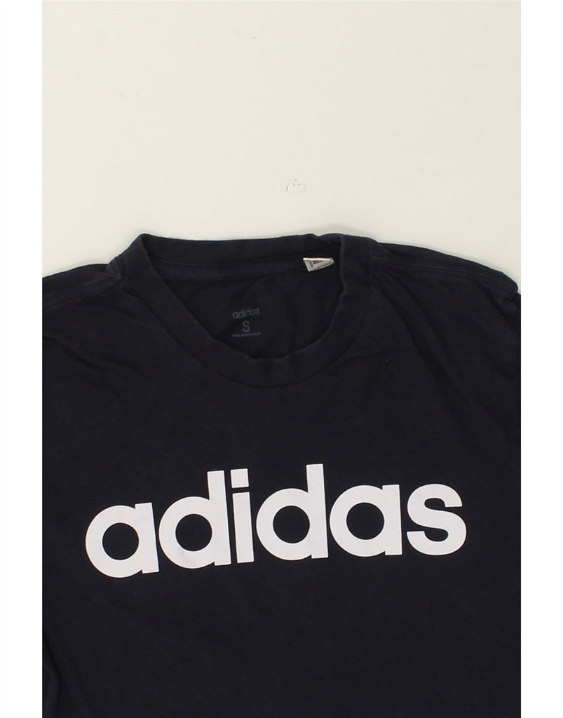 ADIDAS Mens Graphic T-Shirt Top Small Navy Blue Cotton | Vintage Adidas | Thrift | Second-Hand Adidas | Used Clothing | Messina Hembry 