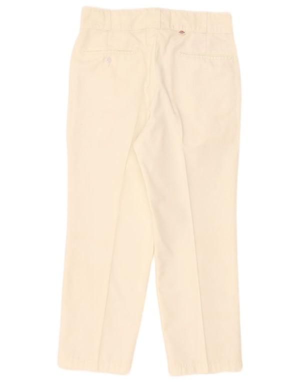 Dickies Womens Straight Chino Trousers W34 L26 White Polyester