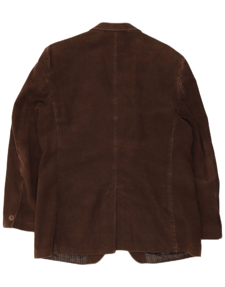 Gibson Mens 2 Button Blazer Jacket UK 42 XL Brown Cotton