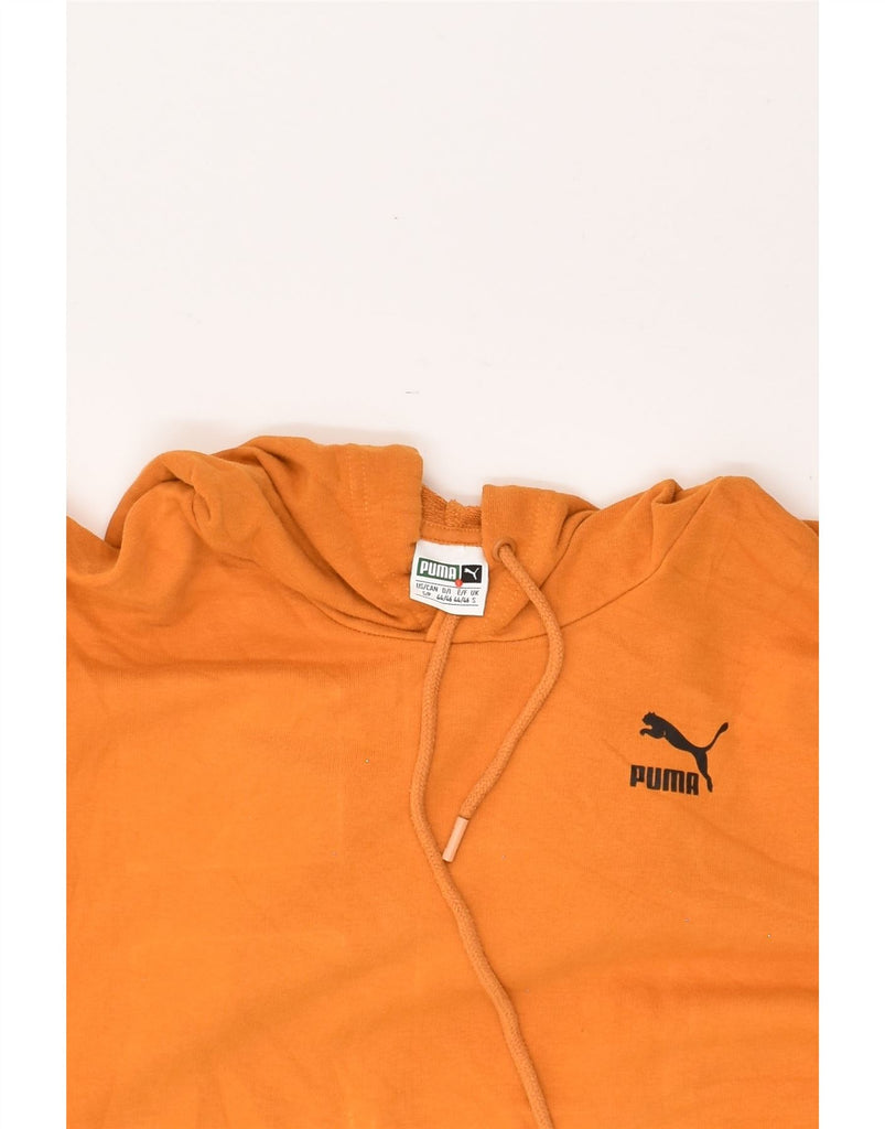 PUMA Mens Graphic Hoodie Jumper Small Orange Cotton | Vintage Puma | Thrift | Second-Hand Puma | Used Clothing | Messina Hembry 