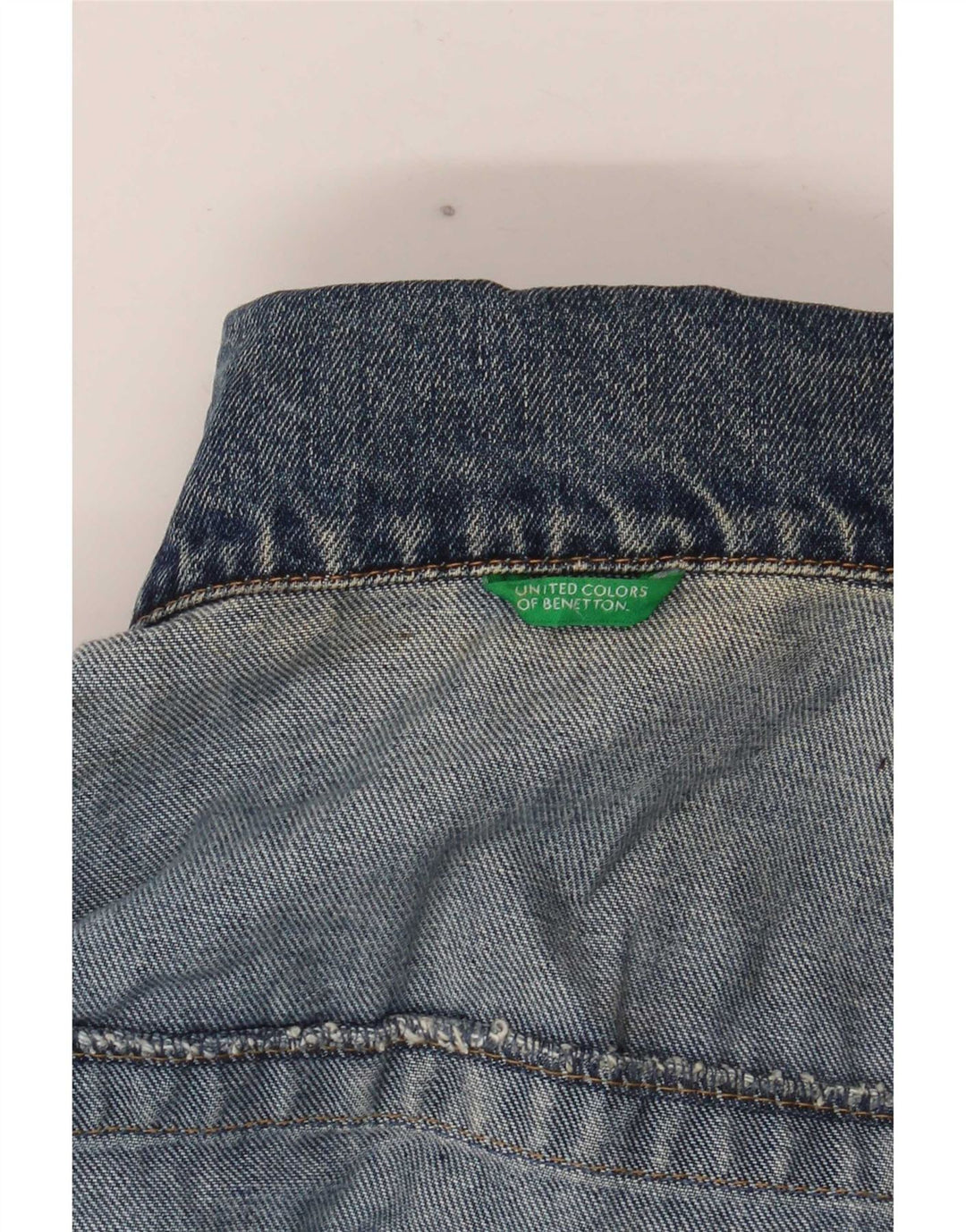 Benetton Mens Denim Jacket UK 40 Large Blue