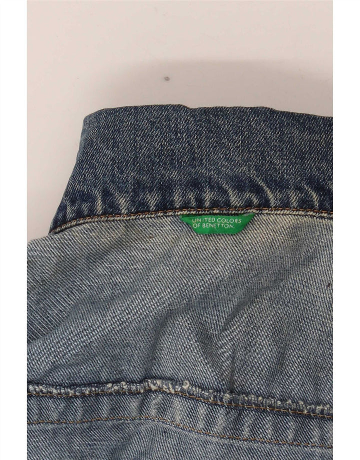 Benetton Mens Denim Jacket UK 40 Large Blue