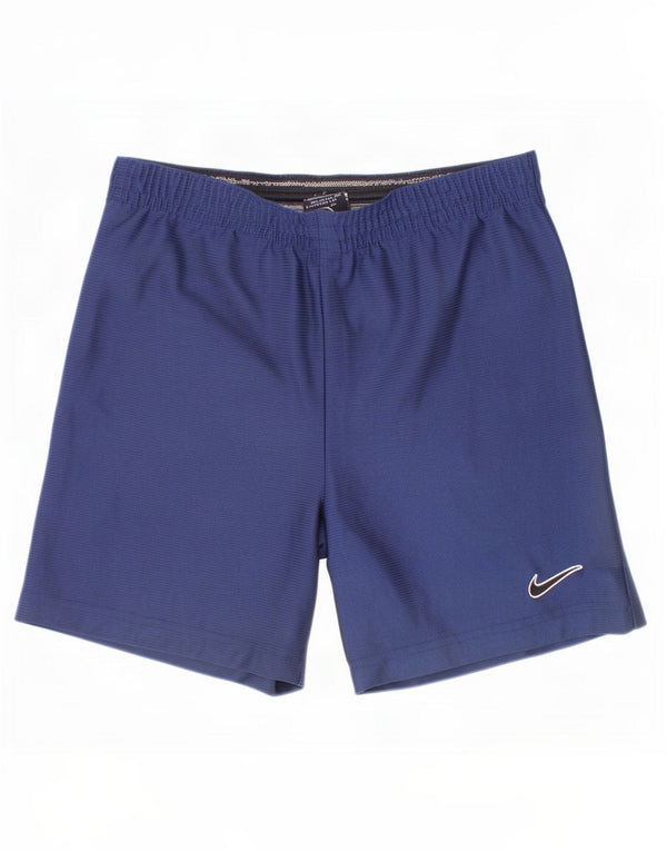 Nike Boys Sport Shorts 12-13 Years Large Navy Blue Pinstripe Polyester