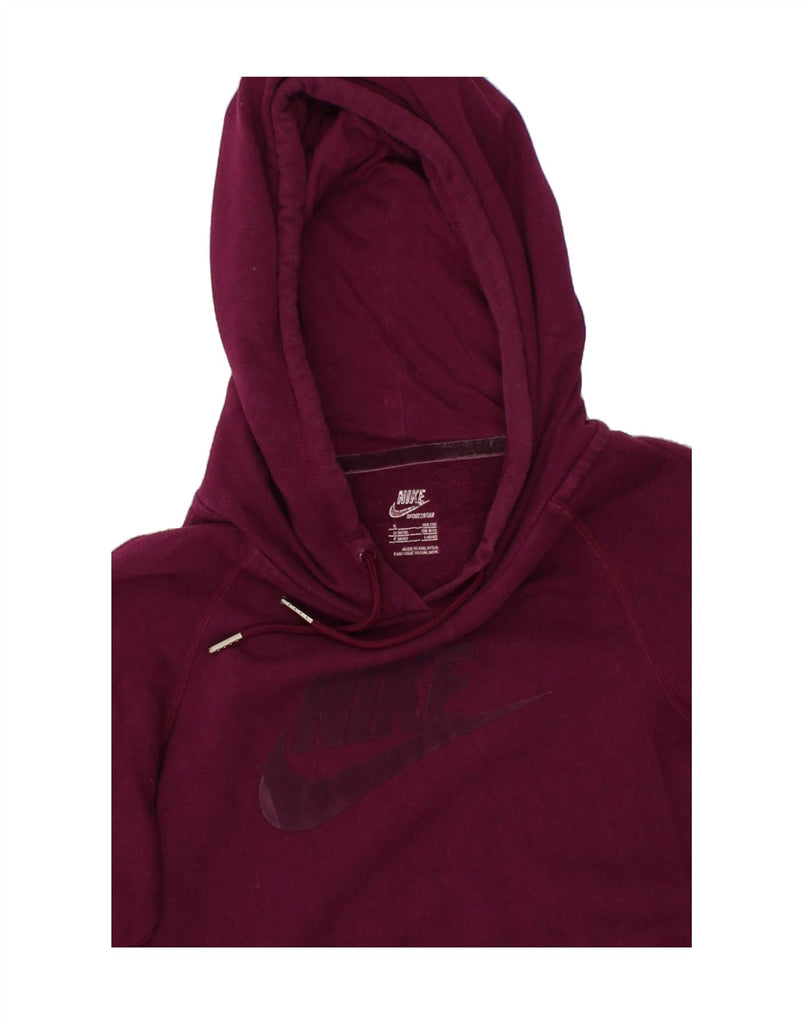 NIKE Womens Graphic Hoodie Jumper UK 8/10 Small Purple Vintage Nike and Second-Hand Nike from Messina Hembry 