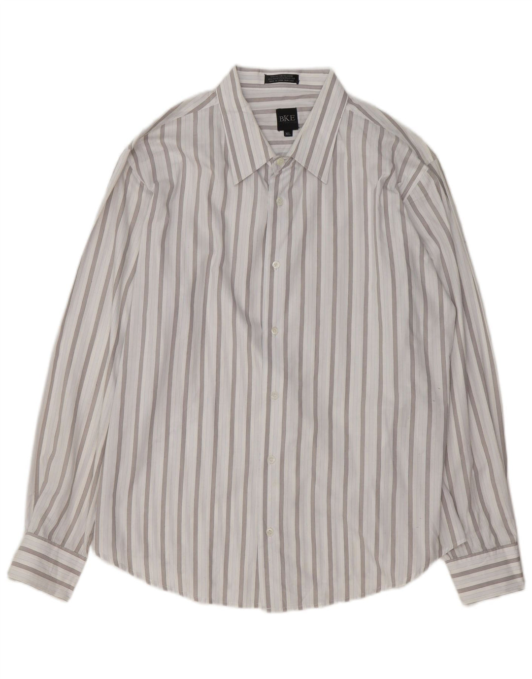 BKE Mens Shirt XL Blue Striped Cotton